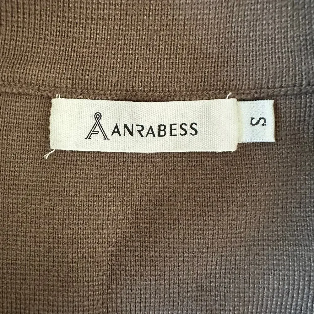 S Knit Cardigan Mid Length ANRABESS Open Front Cardigan Blazer chocolate brown